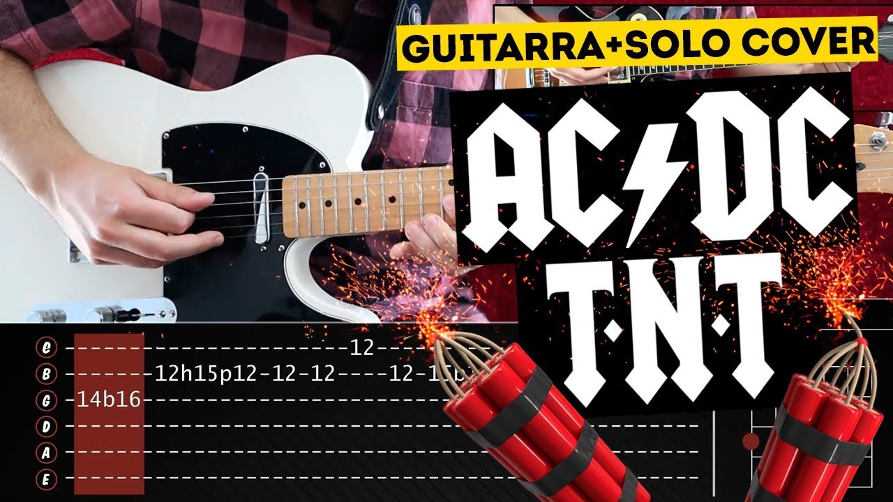 TNT AC/DC Guitarra + Solo Cover Tablatura Completo | Marcos García