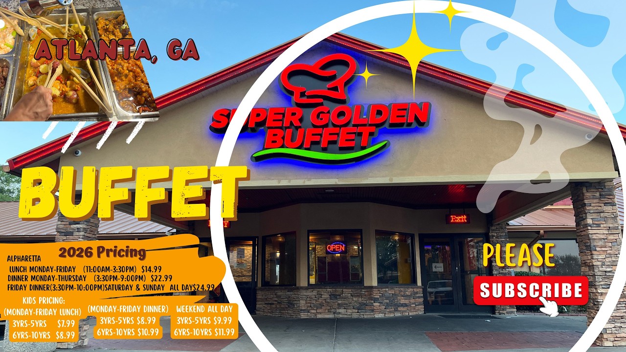 Weekend Dining at Super Golden Buffet | Atlanta, GA 2024(Family of 4 – $68.59)