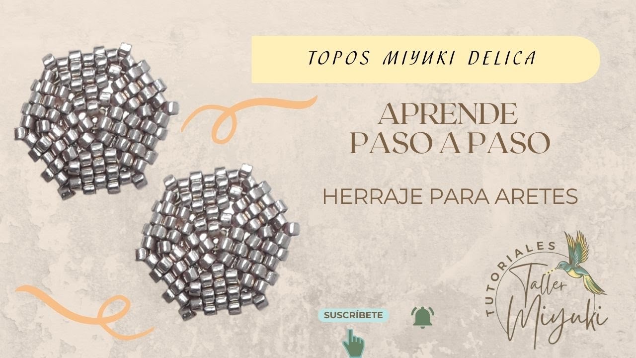 Aretes hexágono 3d /aretes miyuki paso a paso/ aretes en miyuki/peyote triangular/Aretes peyote