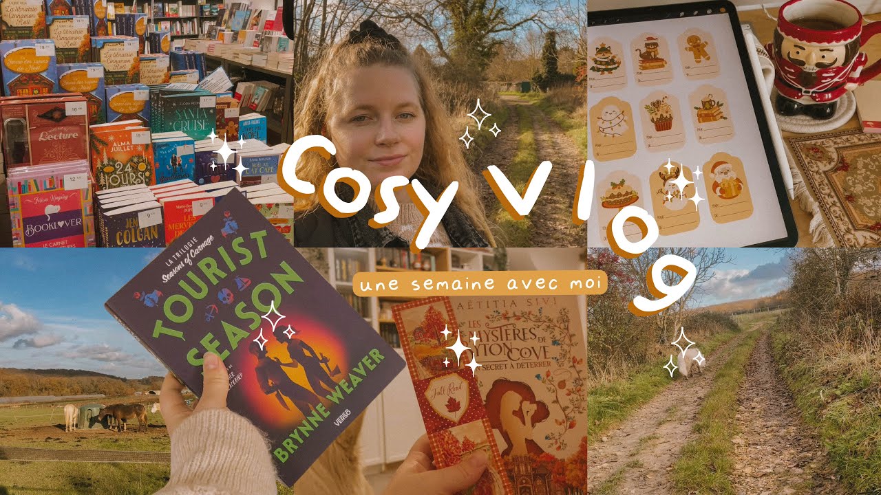Promenade en librairie, lecture et collection de Noël 🎄☃️ Cosy Vlog