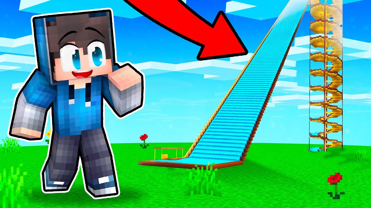 Postavil jsem NEJVĚTŠÍ SKLUZAVKU SVĚTA v Minecraftu!
