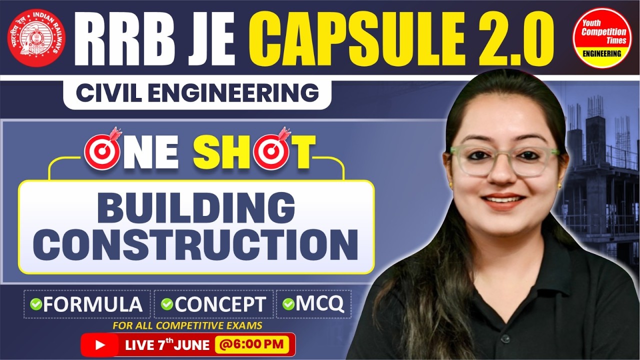Building Construction | One Shot | RRB JE 2025 CBT 2 | Civil Engineering | Harshna Verma