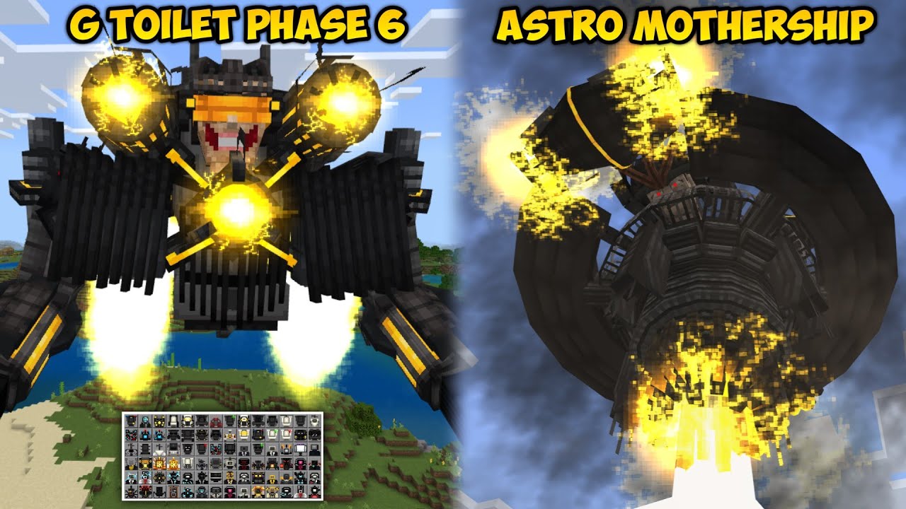 UPDATE BARU TERBESAR ADDON SKIBIDI TOILET DI MINECRAFT! AKHIRNYA ADA GMAN PHASE 6 & ASTRO MOTHERSHIP