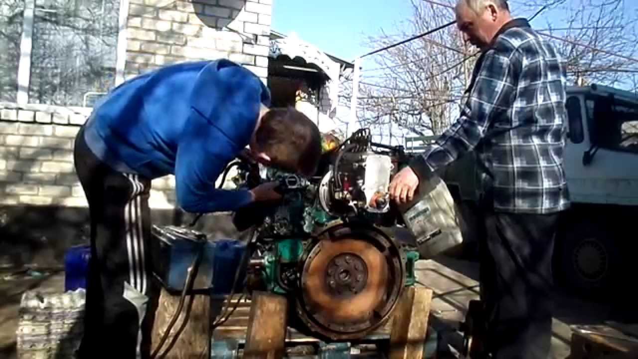 Двигатель СМД 60. тест самодельной ТНВД от ЯМ3 236