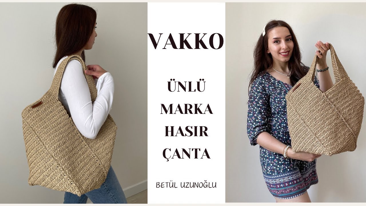 Kendi tasarladığım ölçülerle Camel Vakkorama Model kağıt ipten örgü çanta yapımı.