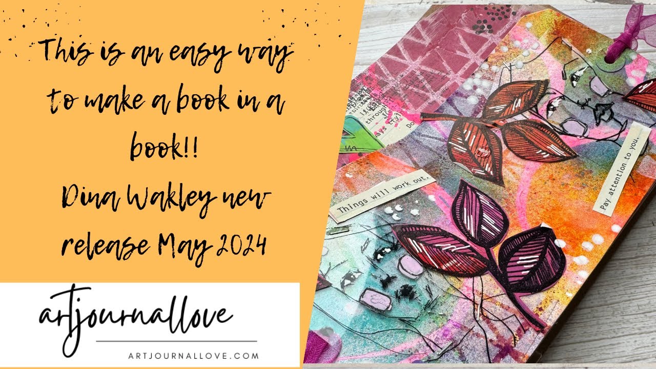 This is an easy way to make a book in a book- Dina Wakley May release 2024