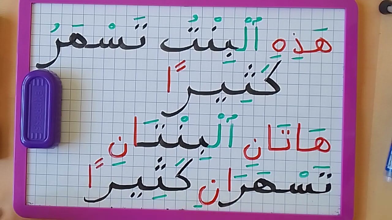 التدرب على تحويل الجمل من المفرد الى المثنى يواء للمذكر او للمؤنث.