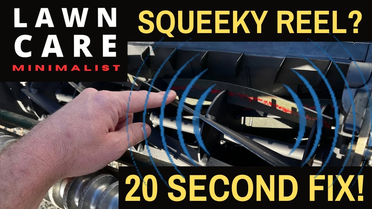 REEL MOWER TIP: How to quiet a squeaky reel mower in 20 seconds.  NO TOOLS NEEDED.