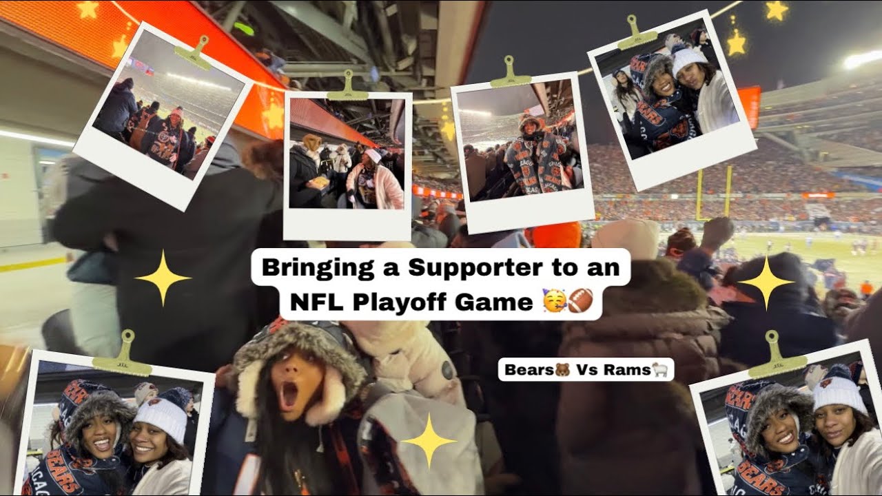 I Took a Supporter to an NFL Playoff Game 🥹🏈 | Bears vs Rams
