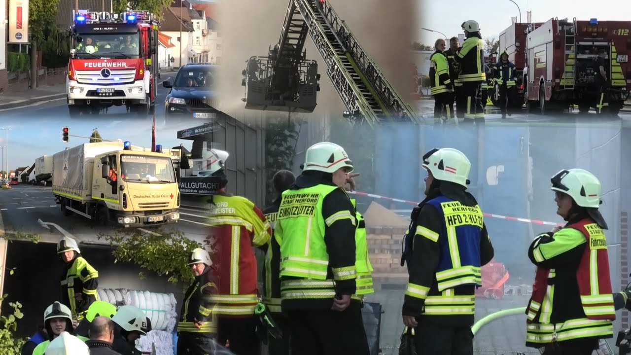 [Großbrand Herford] Großbrand in Herforder Bettenfabrik
