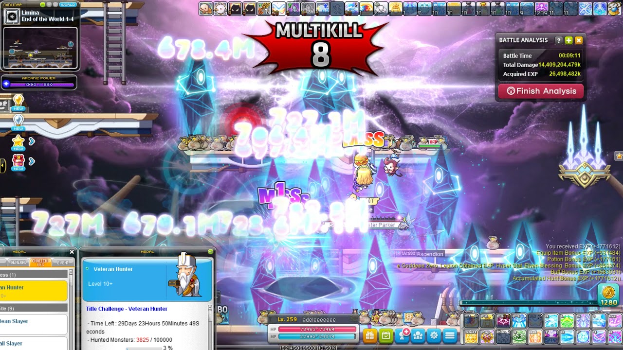 [REBOOT] Adele Limina - End of the World 1-4 - ~25000 kills/hr