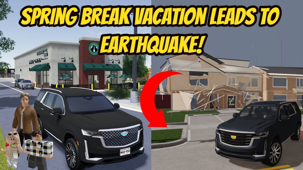 Greenville, Wisc Roblox l Spring Break Road Trip Vacation EARTHQUAKE Evacuation Roleplay