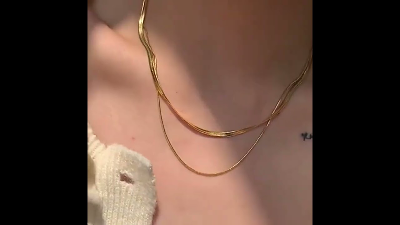 18k Gold Plated Fake Chain Necklace  #jewelry #necklace #chain #chainnecklace #simplenecklace
