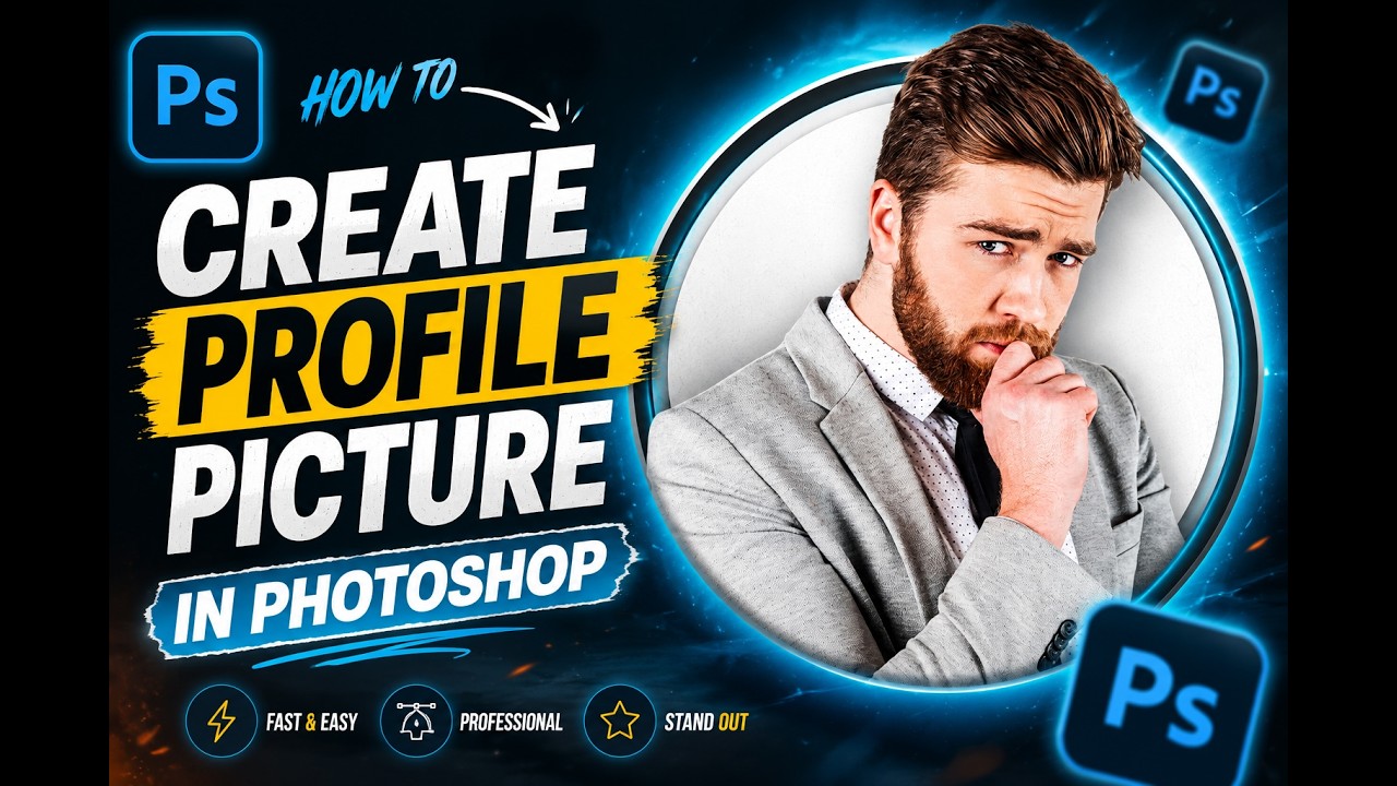 How to Create Profile Picture in Photoshop | Profile picture creation