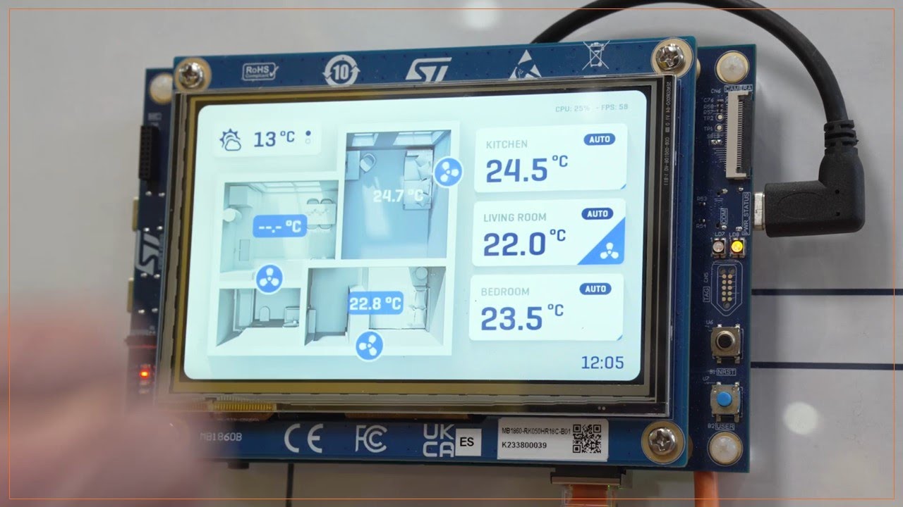 Build MPU-like GUI applications on STM32H7S8 (home automation demo)