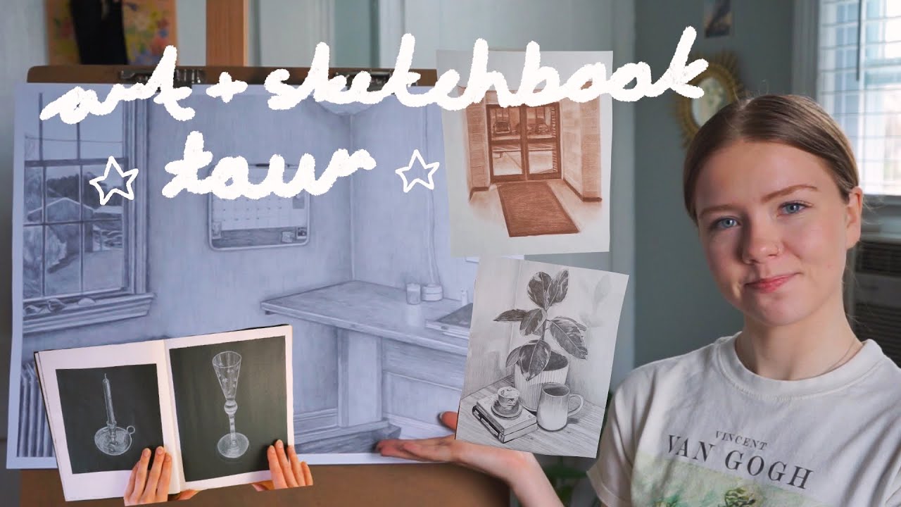 ART & SKETCHBOOK TOUR ✿ all of the art I made in one semester of college
