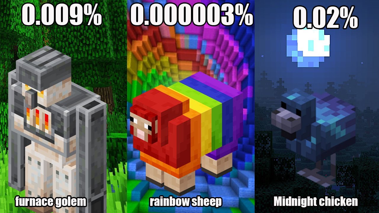 MINECRAFT: MOBS AND THEIR RAREST PROBABILITY #3