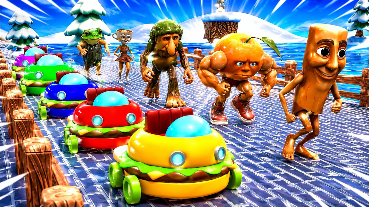 Long Slide Game With Elephant Gorilla Buffalo Hippopotamus Tiger 3d Animal Game Funny 3d Animals