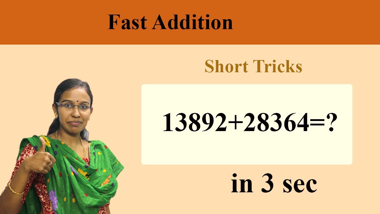 Quick Addition in seconds-Fast Mental Maths in Tamil