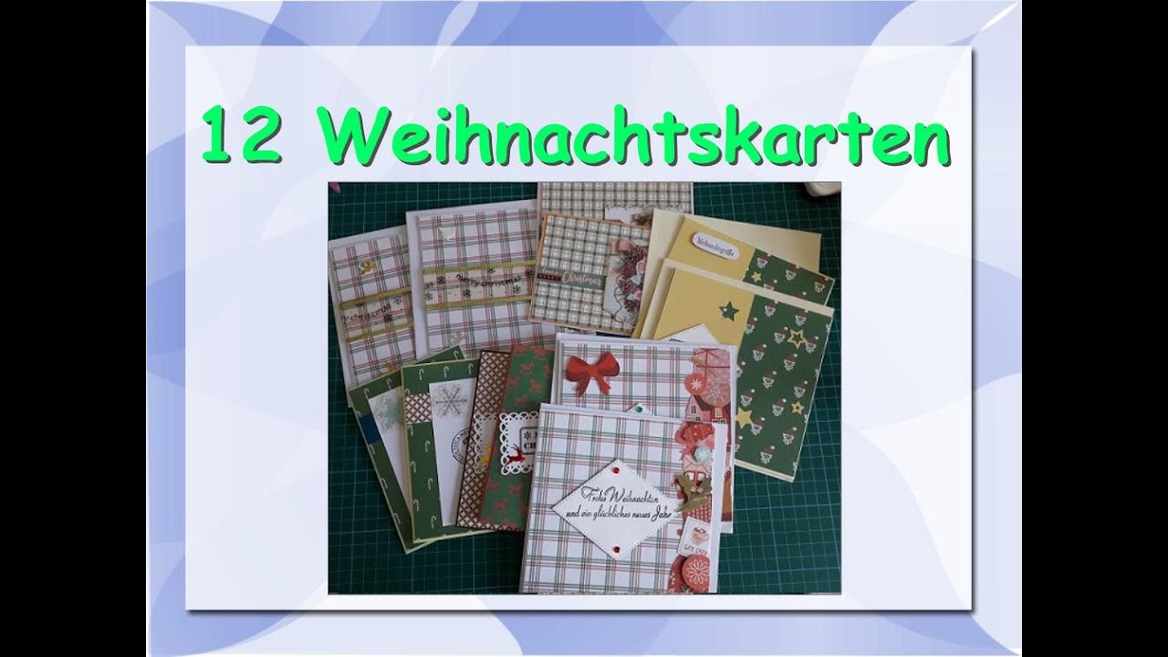 12 Weihnachtskarten mit Actionmaterial #actiondeutschland