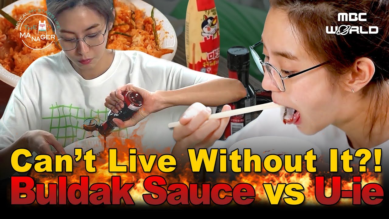 [Sub] She Puts Buldak Sauce🌶️ on EVERYTHING 😱 | U-ie’s Spicy Love #THEMANAGER