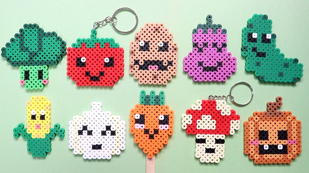 10 Cute Perler Bead Gardening Keychains: Easy DIY Tutorial for Beginners