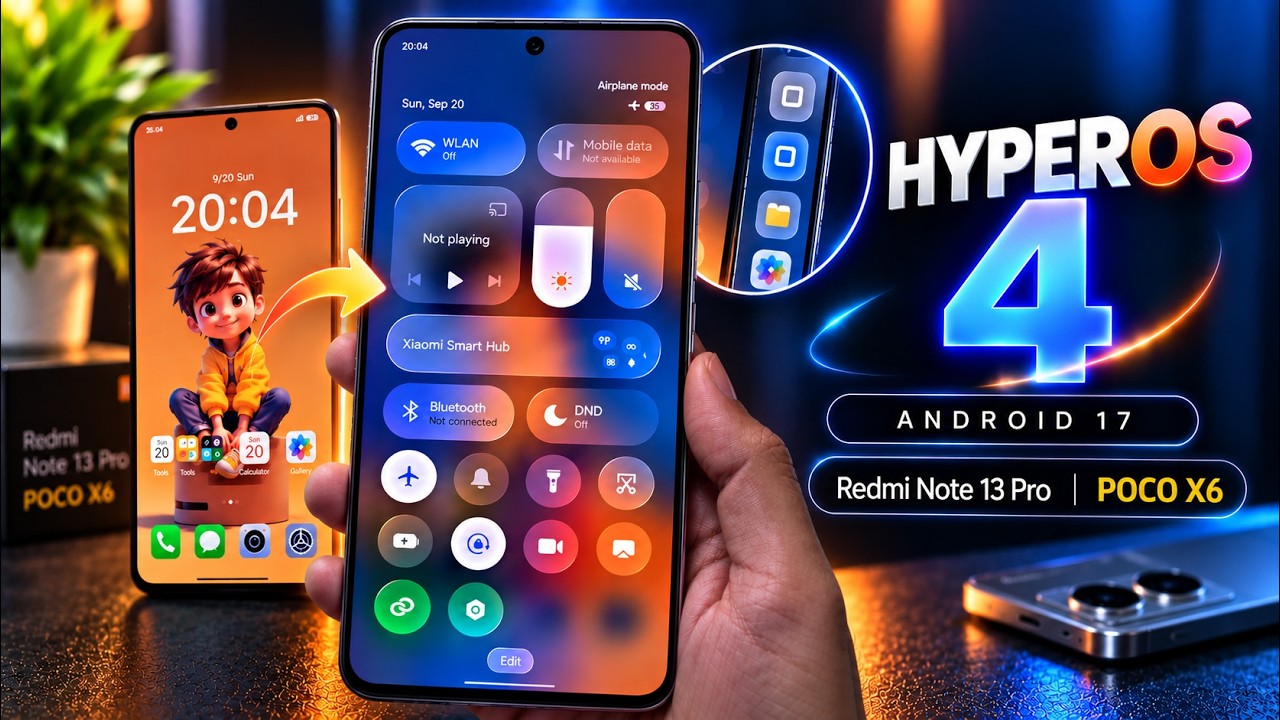 HyperOS 4 Android 17 on Redmi Note 13 Pro / POCO X6 🔥 NEW UI, Features & Update!