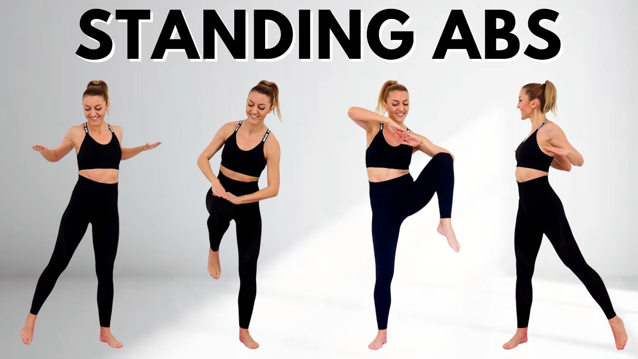 🔥18 Min STANDING ABS CARDIO for Ab Lines, Small Waist & Flat Belly🔥KNEE FRIENDLY🔥NO JUMPING🔥