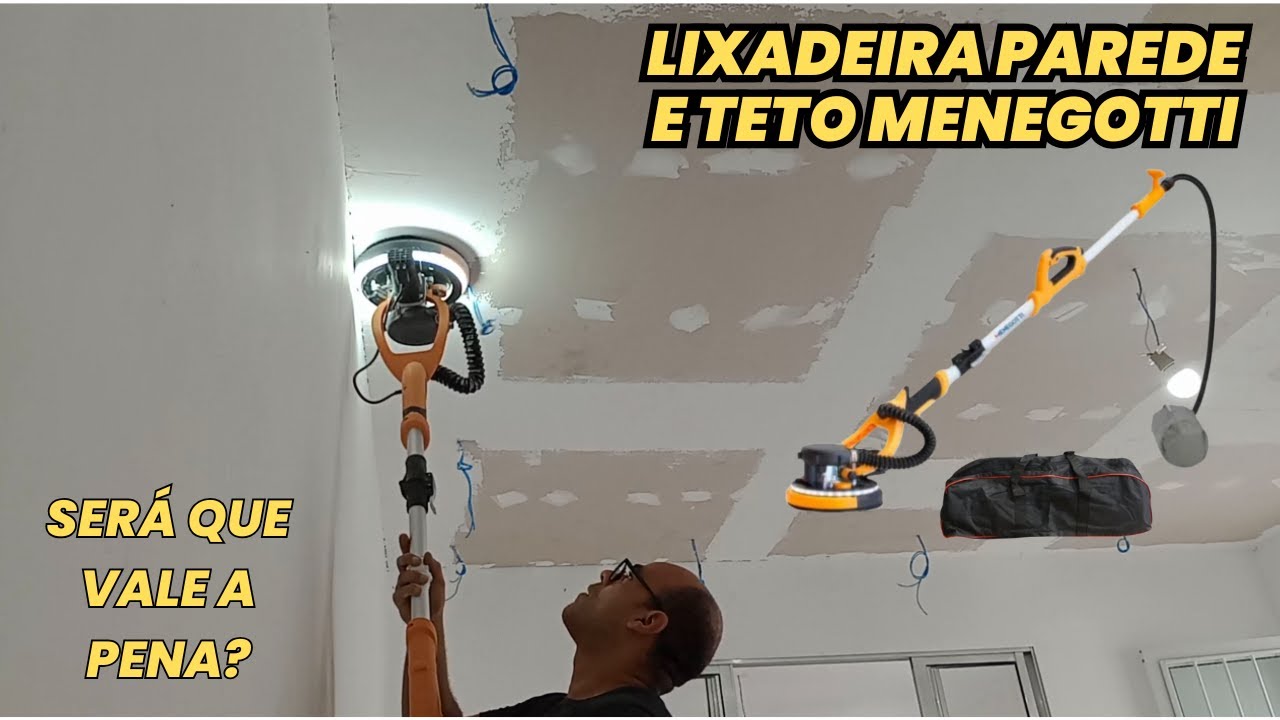 Vale a Pena Lixadeira Parede e Teto Menegotti MLP 750 NÃO COMPRE ANTES DE ASSISTIR
