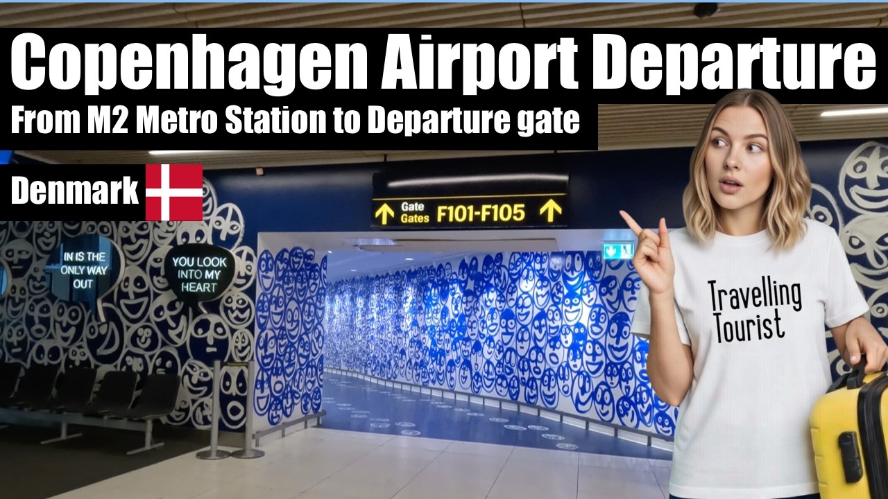DEPARTURE Copenhagen Airport Walk Through: From Metro Station to Departure Gate 🇩🇰