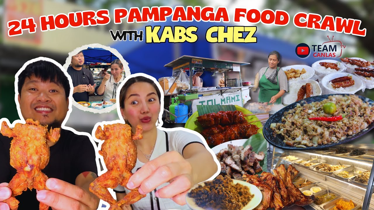 24 Hours Eating Only CARINDERIA & Street Food in PAMPANGA with @TeamCanlasTV  | Authentic Sisig