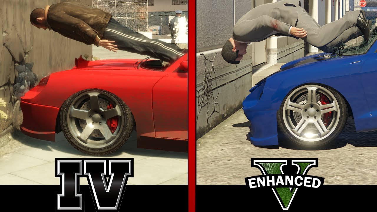 INSANE GTA PHYSICS! | GTA IV vs. GTA V Enhanced