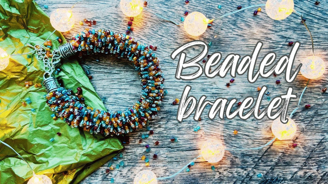How to Make Beaded Bracelet from Loose (Non-Uniform) Beads | Beading tutorial | DIY Beaded Jewelry