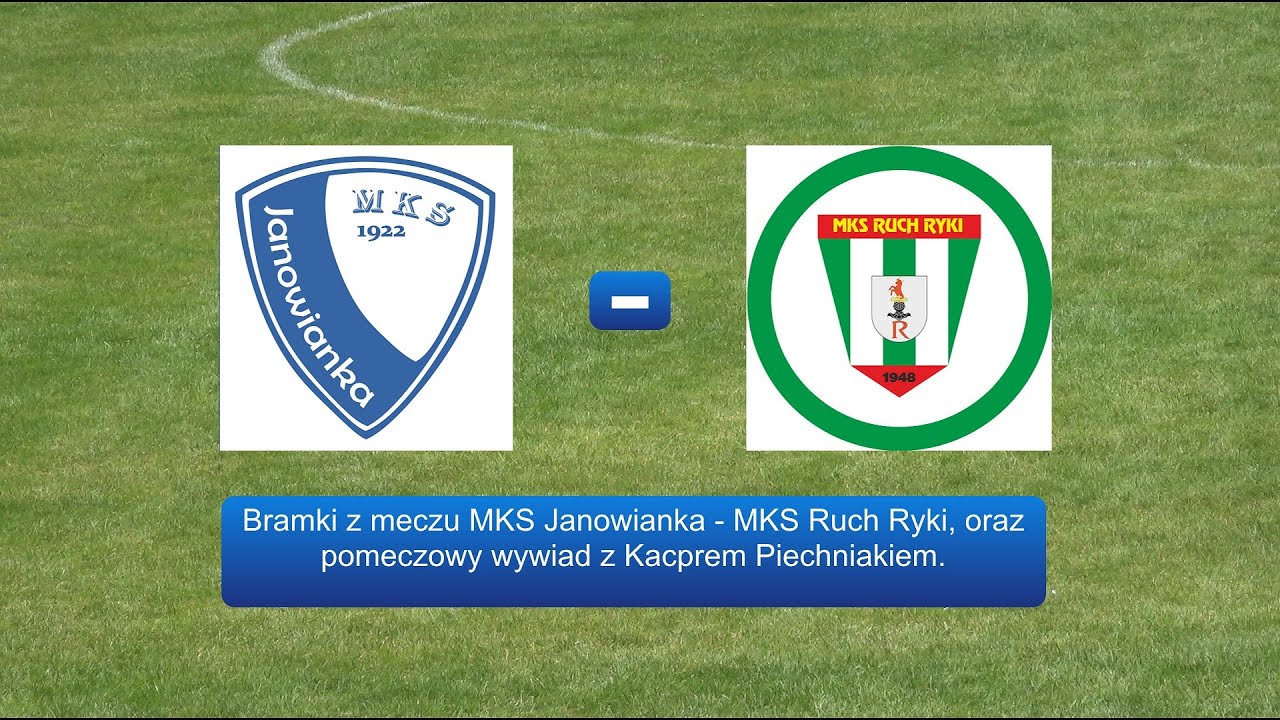 Bramki z meczu Janowianka - Ruch Ryki, oraz pomeczowy wywiad z Kacprem Piechniakiem.