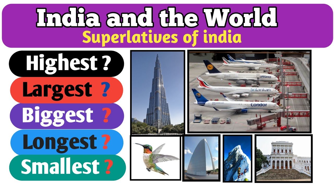 Superlatives of india gk ||  India and world || gk