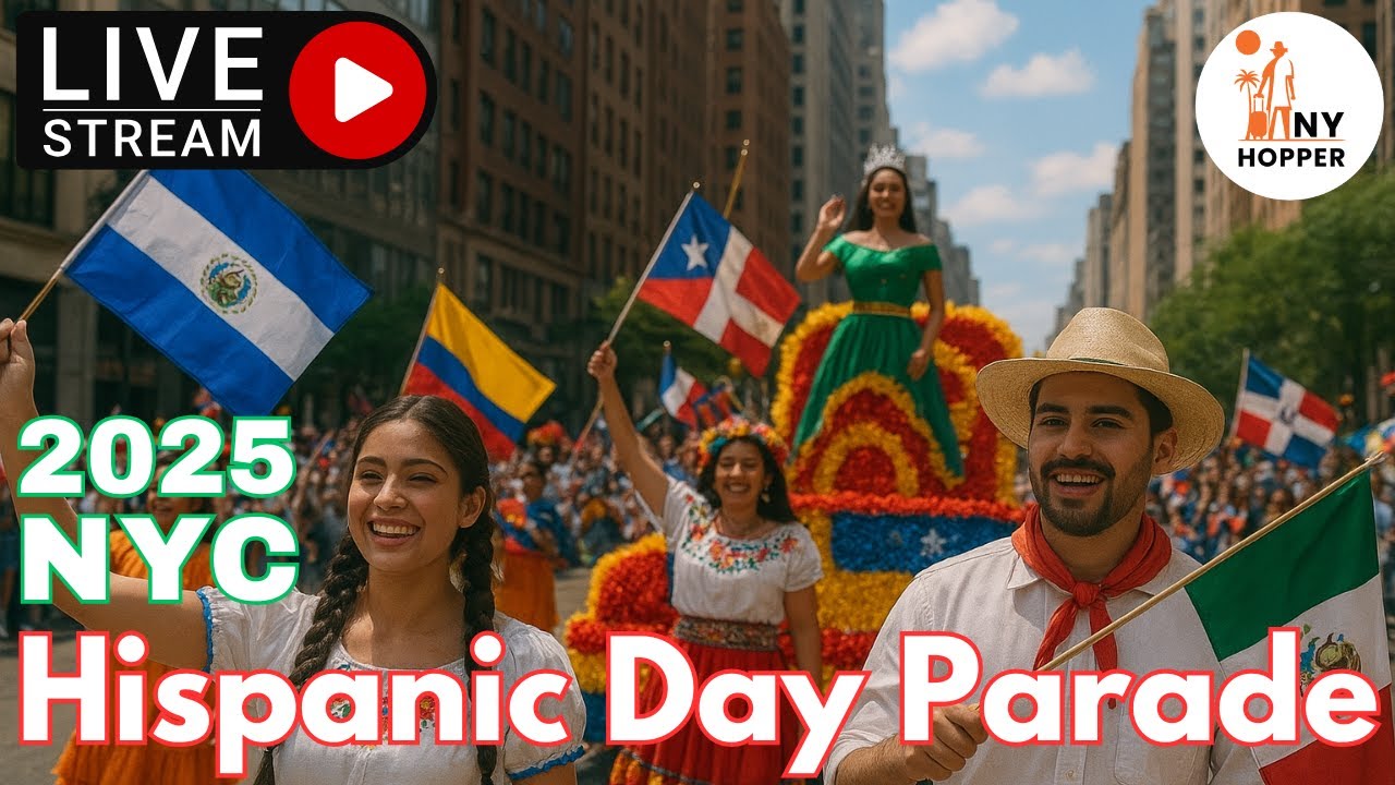 Live Queens Hispanic Day Parade. Desfile del Día Hispano de Queens