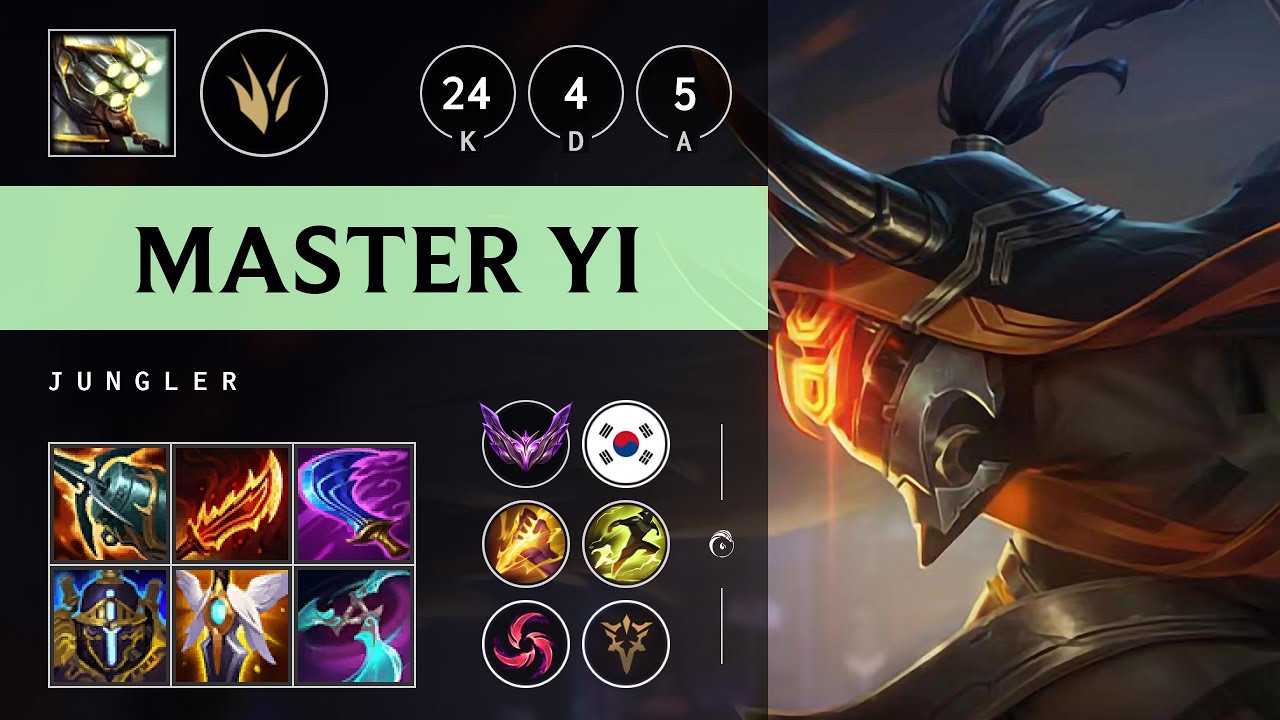 Master Yi Jungle vs Lillia - KR Master Patch 25.19