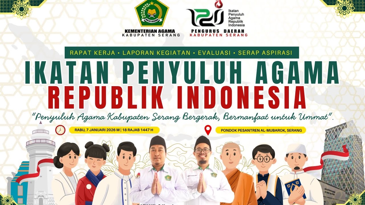RAPAT KERJA 2 PENGURUS DAERAH IKATAN PENYULUH AGAMA REPUBLIK INDONESIA  KABUPATEN SERANG 