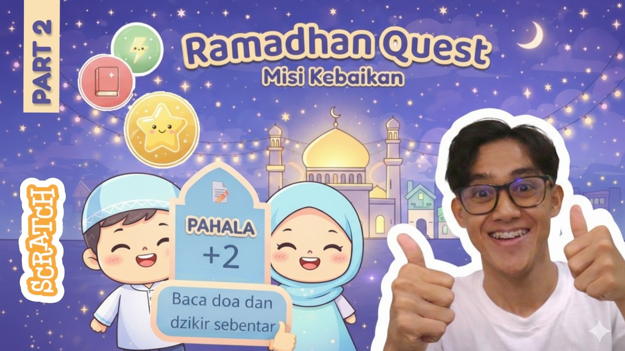 🌙 Bikin Game RAMADHAN QUEST Part 2 | Input Nama & Efek Ngetik Keren! ⌨️✨