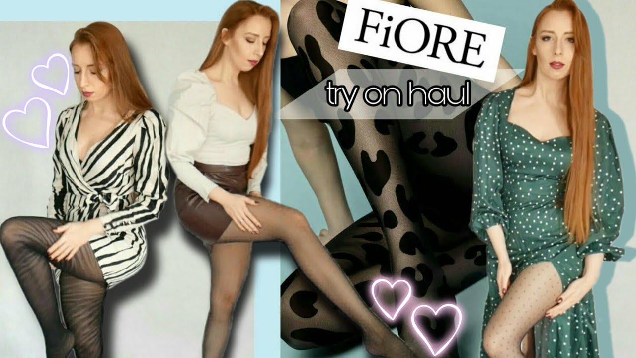 Rajstopy firmy Fiore: TRY ON HAUL + STYLIZACJE #pantyhose #tights | Redhead