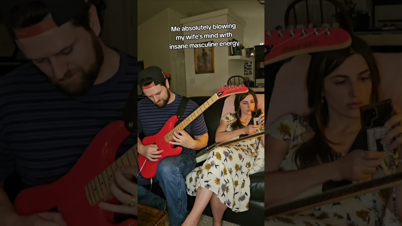 She's obsessed with me #couples #couplesvlog #guitarshred #jasonbecker #guitarsolo