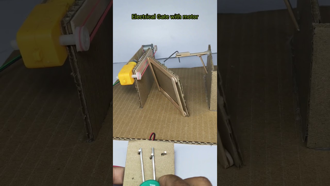 Electric Gate system with motor #project #science #schoolproject