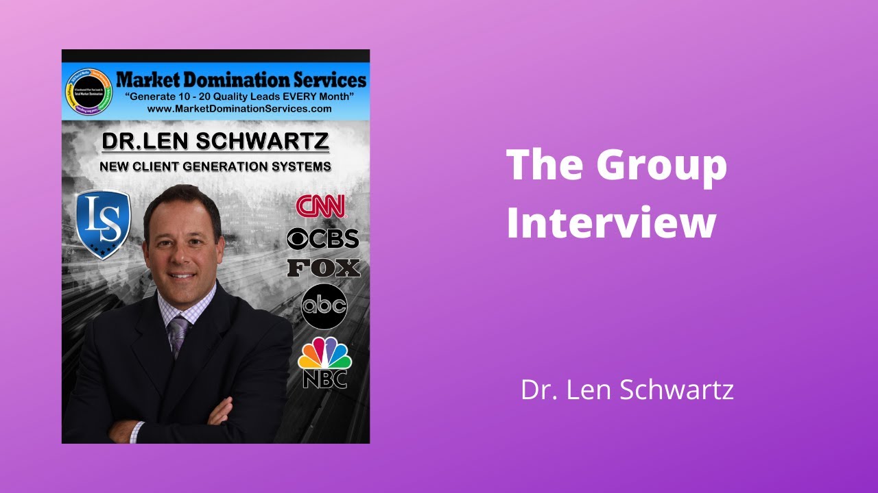🆕dr. Len Schwartz- The Group Interview Dr Len Schwartz Honest Video