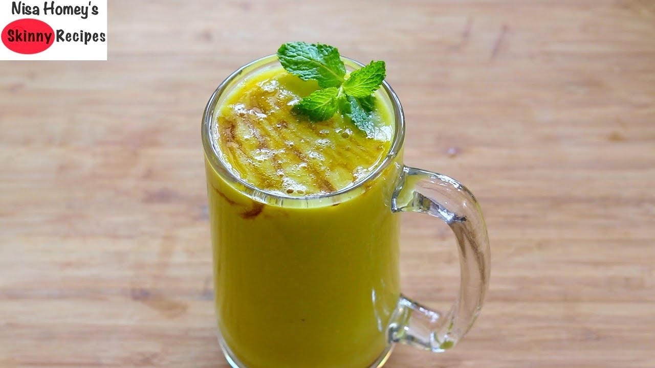 Mango Milkshake Recipe - How To Make Mango Shake Without Milk (Vegan - Sugar Free) | Skinny Recipes