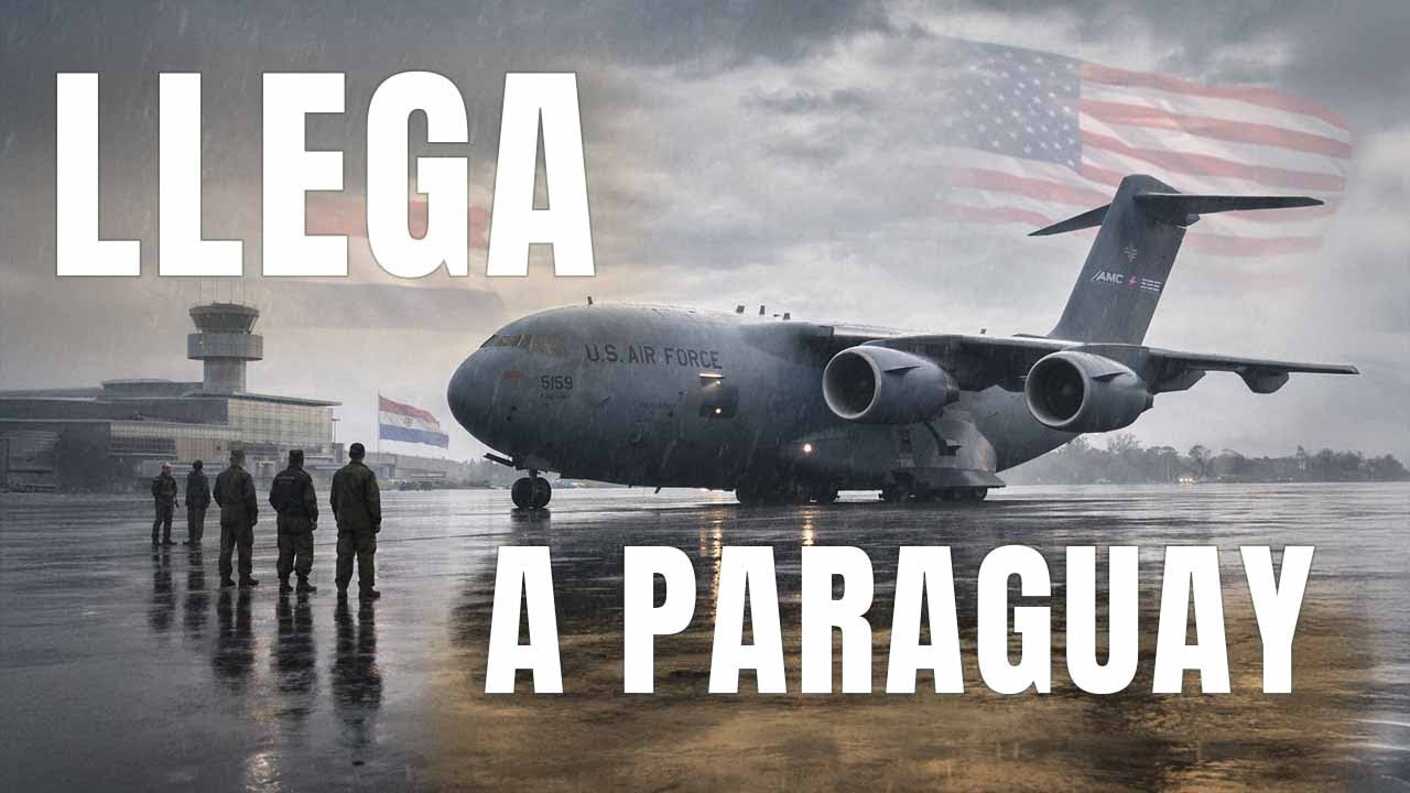Avión militar de EE UU  aterriza en Paraguay con armamento para entrenar a las Fuerzas Especiales