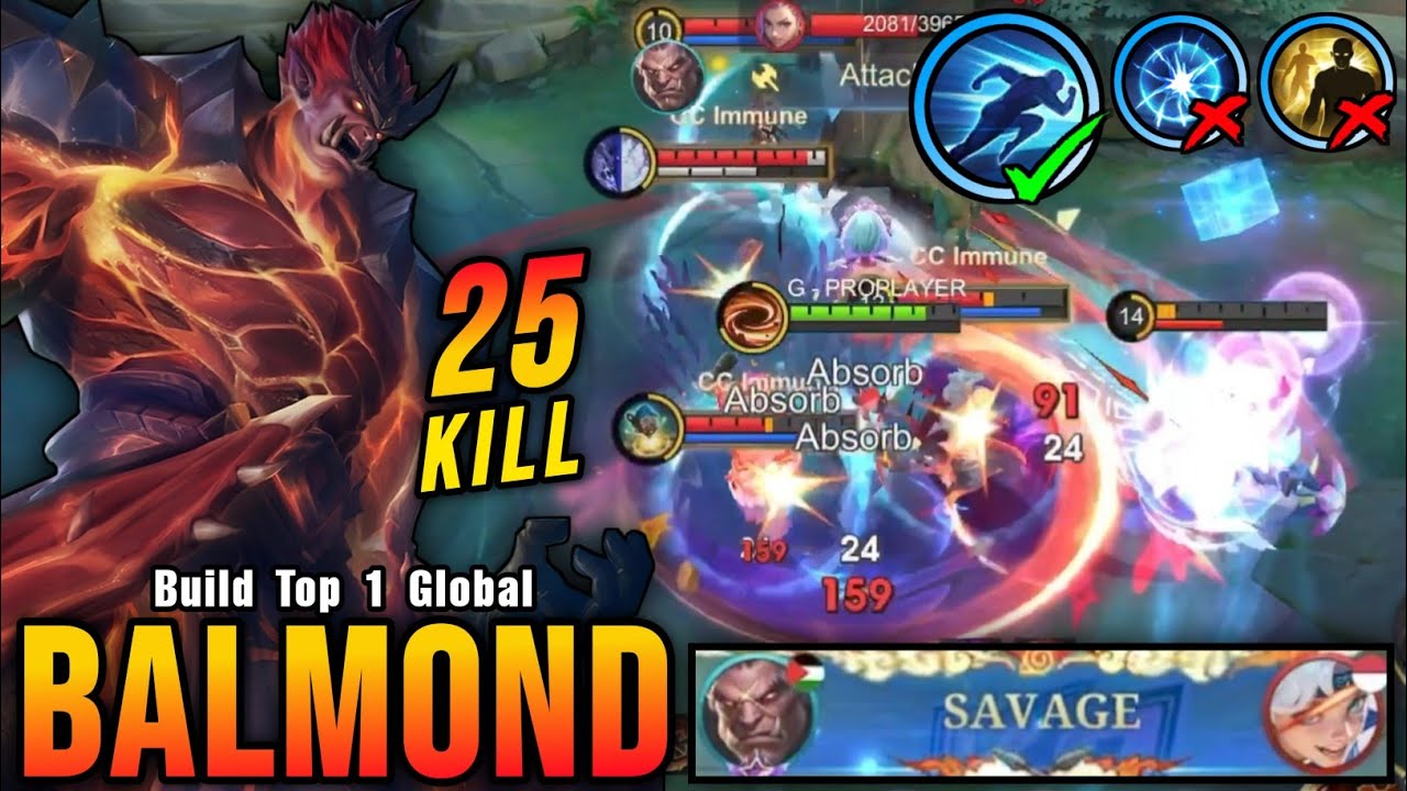 SAVAGE + 25 Kills!! Balmond with Sprint?! 100% UNSTOPPABLE!! - Build Top 1 Global Balmond ~ MLBB