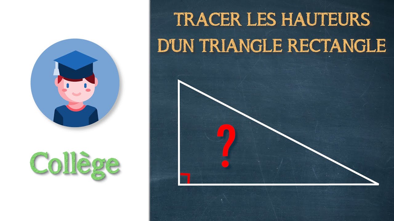 Tracer les hauteurs d'un triangle rectangle - Collège - Petits Savants