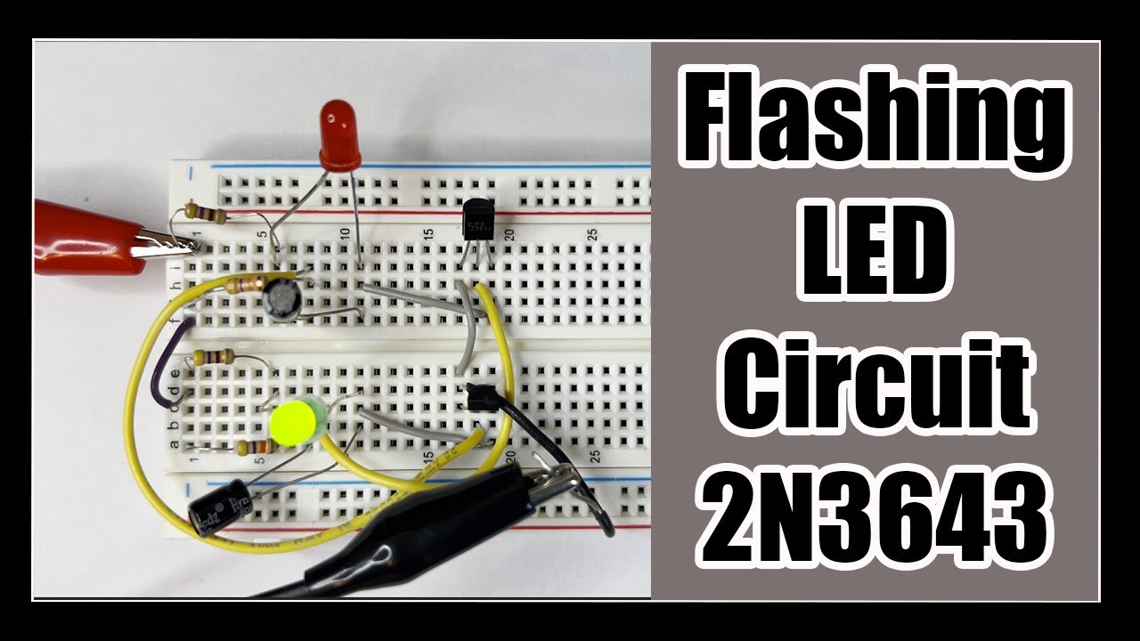 Flashing LED Circuit Tutorial for Beginners - Using Transistors to Create an Electronic Circuit