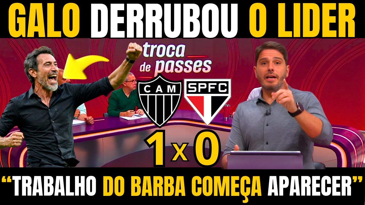 GALO DERRUBA O LIDER DO BRASILEIRO COM VITORIA NA ARENA RMV NOTICIAS DO ATLETICO MINEIRO HOJE!