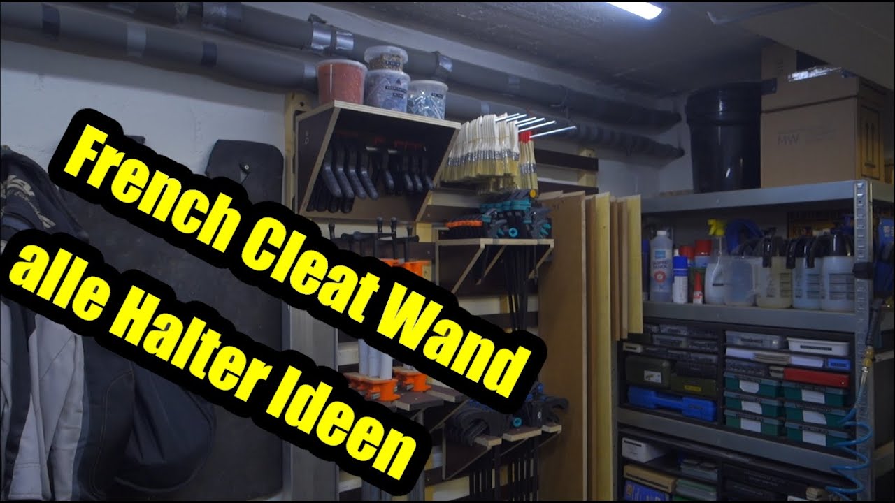 French Cleat Halter F&uuml;hrungsschiene Handkreiss&auml;ge - Leimzwingen Pinsel - How to Keilleiste Ideen